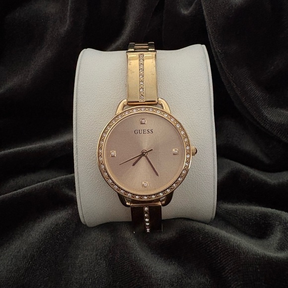 Guess Accessories - Guess Gold-Tone Crystal Analog Watch. Style #: 14061383